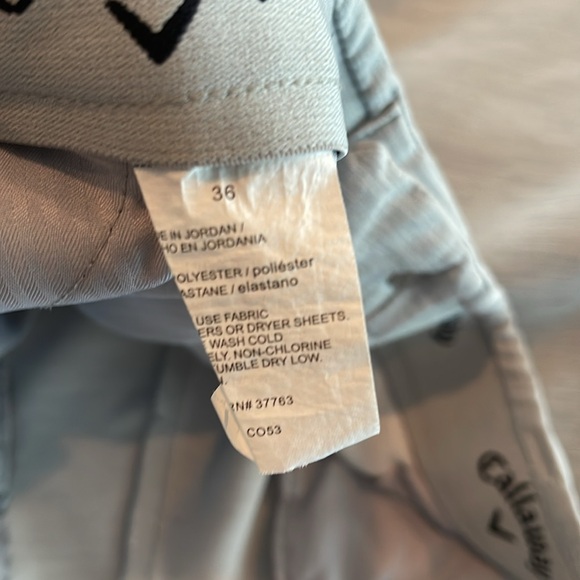 Callaway Men’s 36 Hybrid Shorts Light Gray - Picture 7 of 9